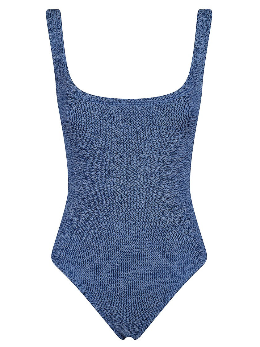 Hunza G Textured Square Neck One-Piece Swimsuit