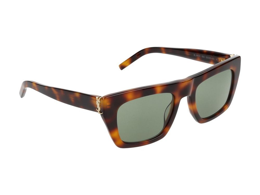 Saint Laurent Havana Oversized Square Frame Sunglasses