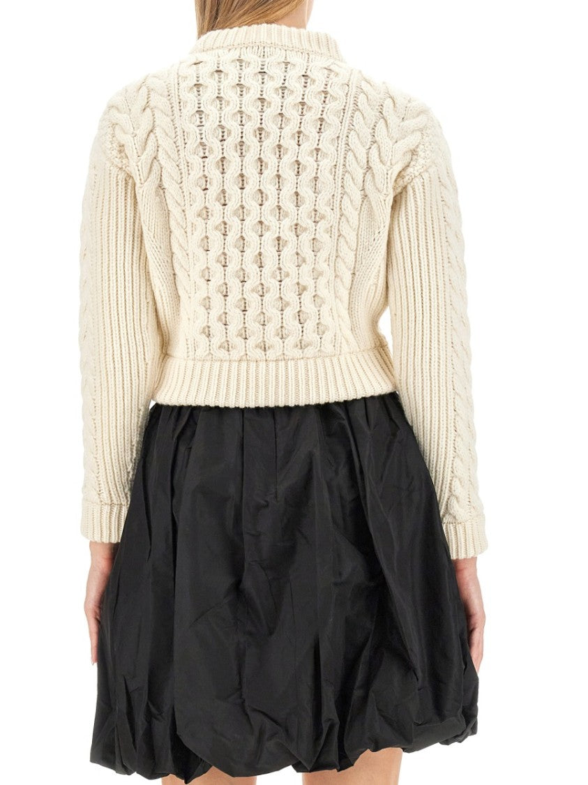 Patou Textured Cable Knit Sweater