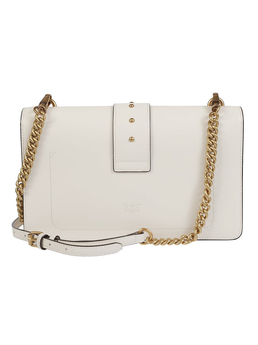Pinko Love One Classic Smooth Rectangular Shoulder Bag