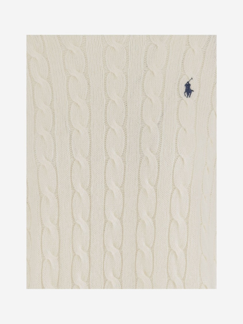 Polo Ralph Lauren All-Over Cable Knit Wool And Cashmere Sweater