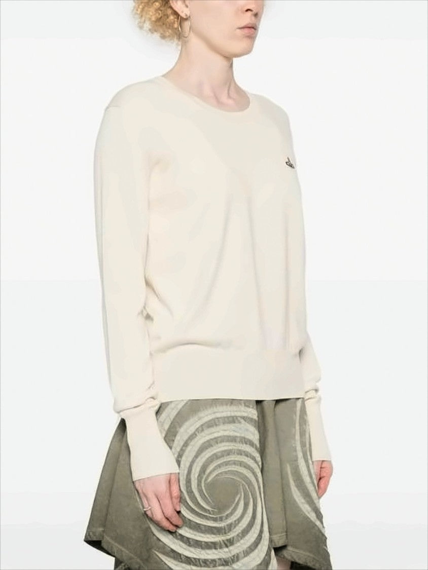 Vivienne Westwood Classic Crew Neck Sweater With Embroidered Emblem