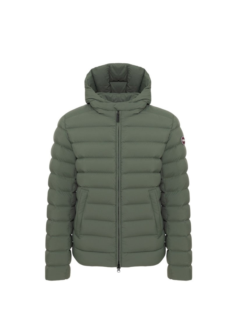 Colmar Black Eco-Friendly Snap-Button Collar Down Jacket