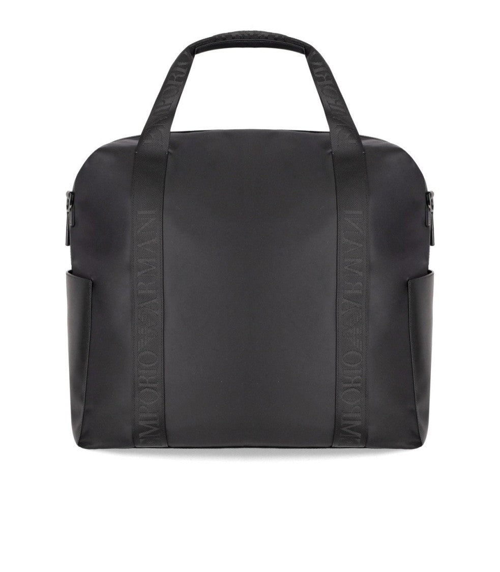 Emporio Armani Nylon Black Duffle Bag