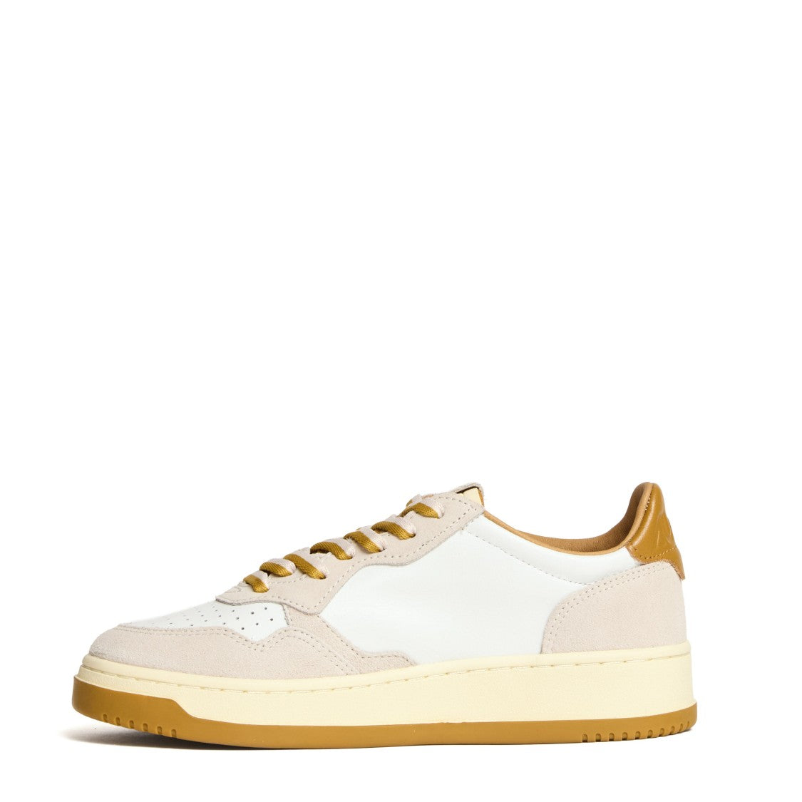 Autry White Sand Leather Medalist Low Sneakers