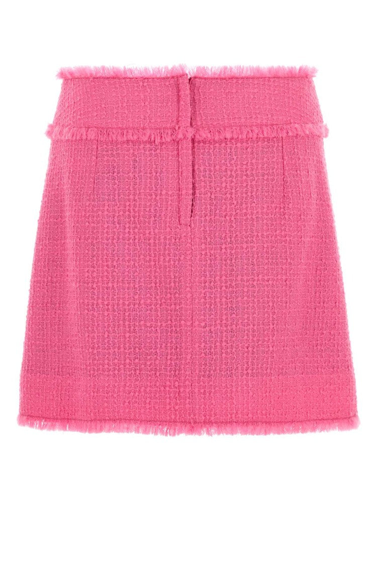 Dolce & Gabbana Fuchsia Tweed Mini Skirt
