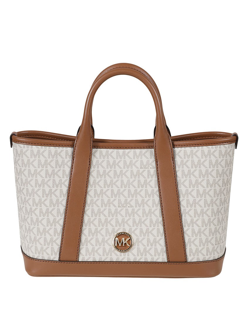 Michael Kors Structured Shoulder Bag With Signature Logo Pattern