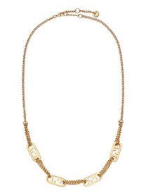 Fendi Gold Interlocking Link Necklace