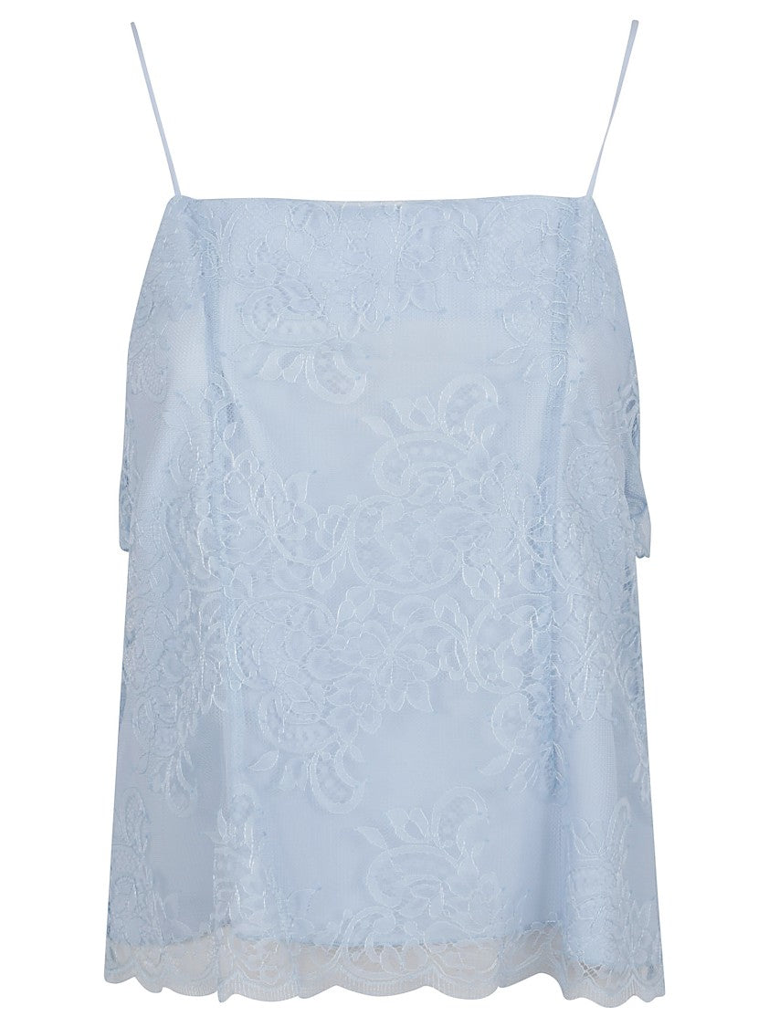 Ermanno Scervino Top Strap Lined Lace Top