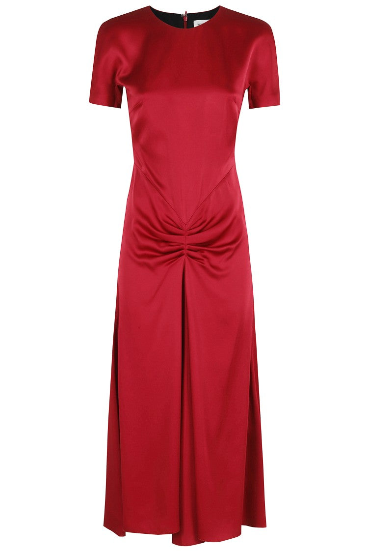 Victoria Beckham Gathered Detail T-Shirt Midi Dress