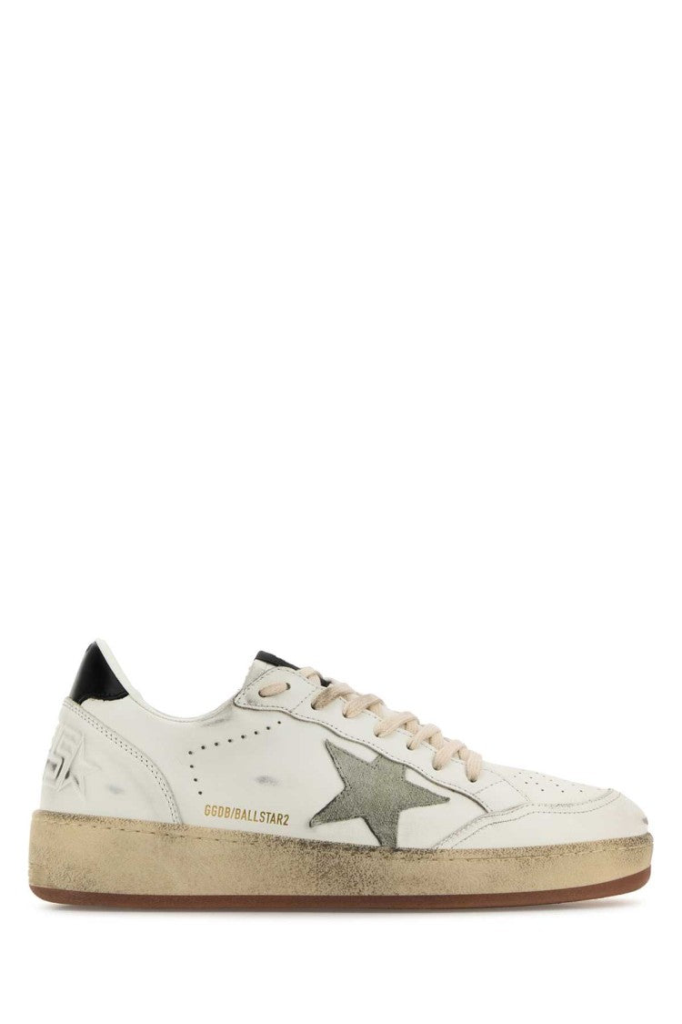 Golden Goose White Leather Ball Star 2 Sneakers