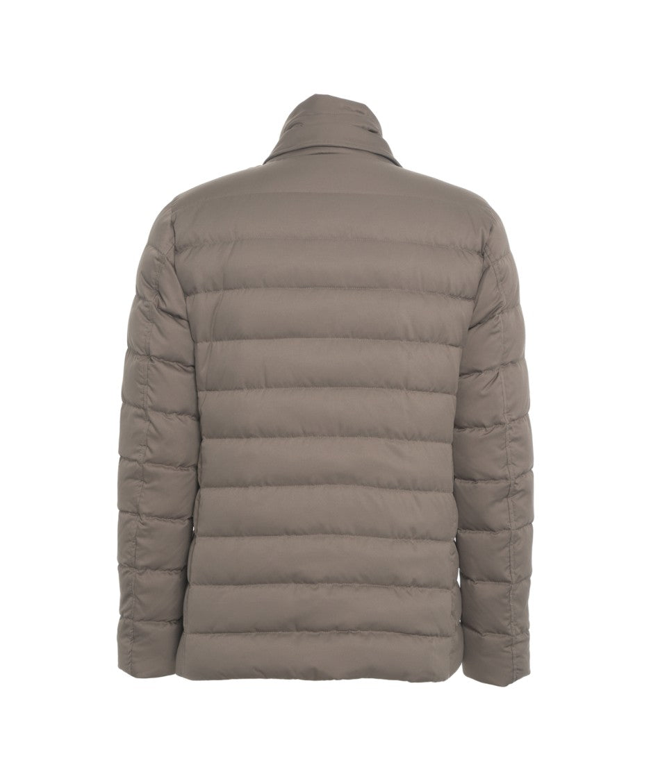 Herno Sophisticated Gray Quilted Down Jacket