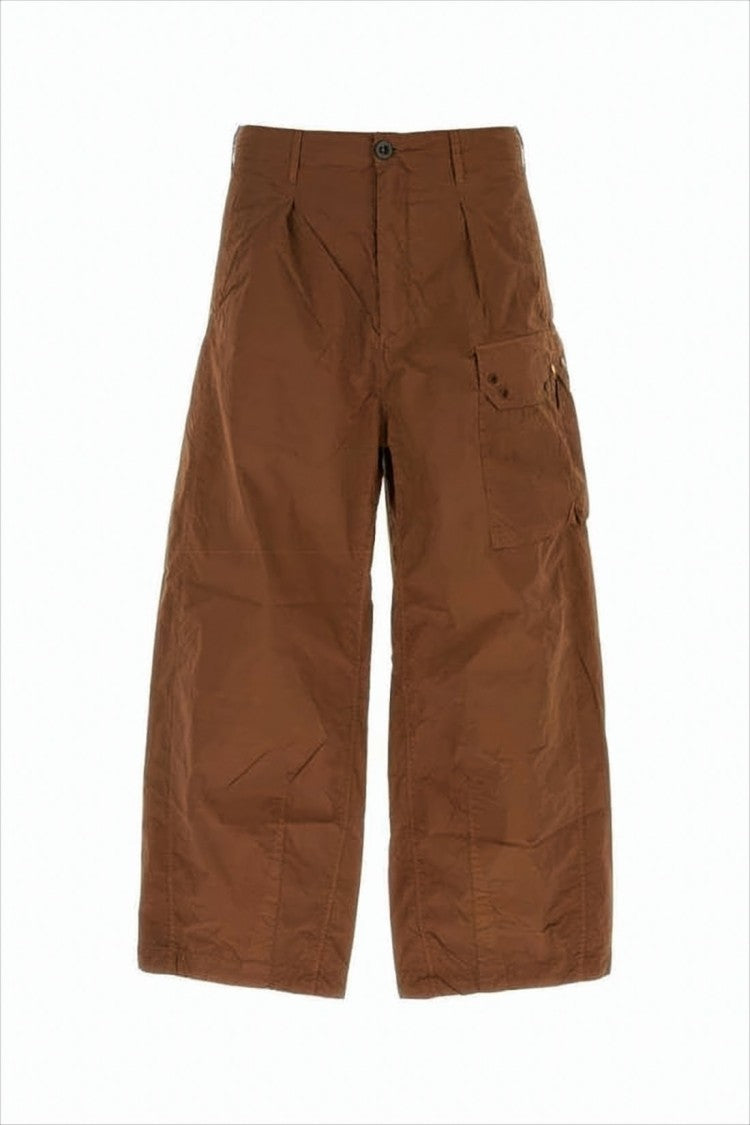 Ten C Brown Straight-Cut Shorts With Structured Waistband