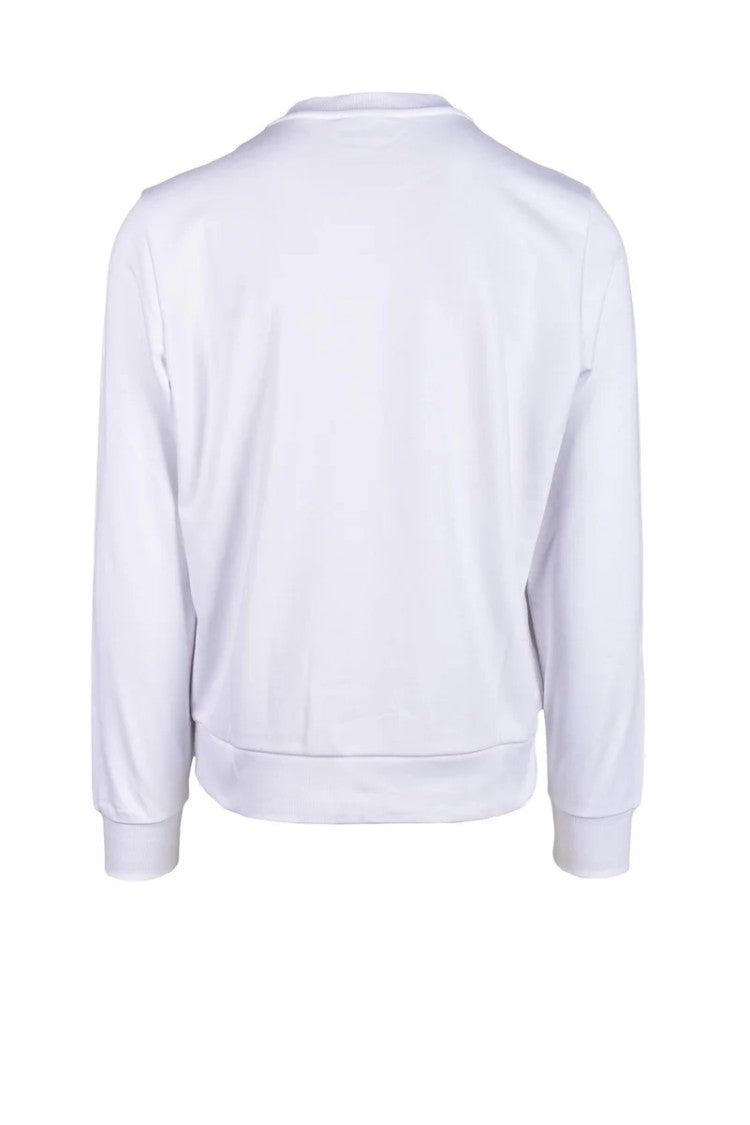 Diesel White Crewneck Cotton-Blend Sweatshirt
