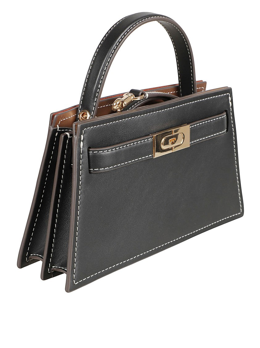 Tory Burch Structured Snap-On Handbag With Adjustable Strap