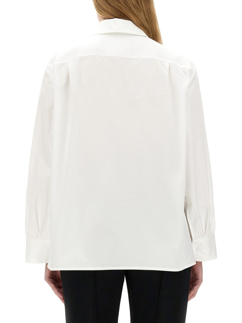 Jil Sander White Cotton Shirt With Pointed Collar