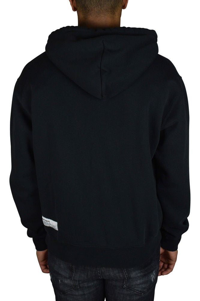 Heron Preston Cotton Hoodie With Blue Pelican Graphics