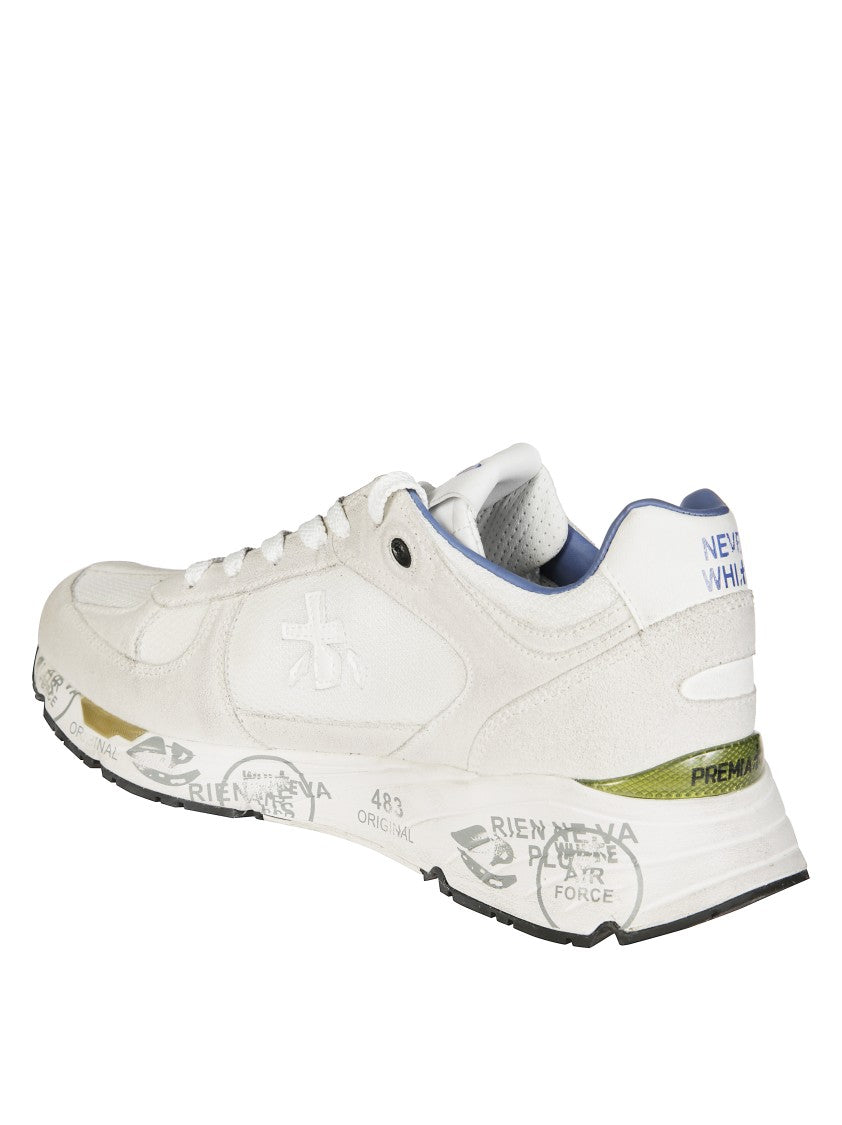 Premiata White Sneakers With Printed Sole