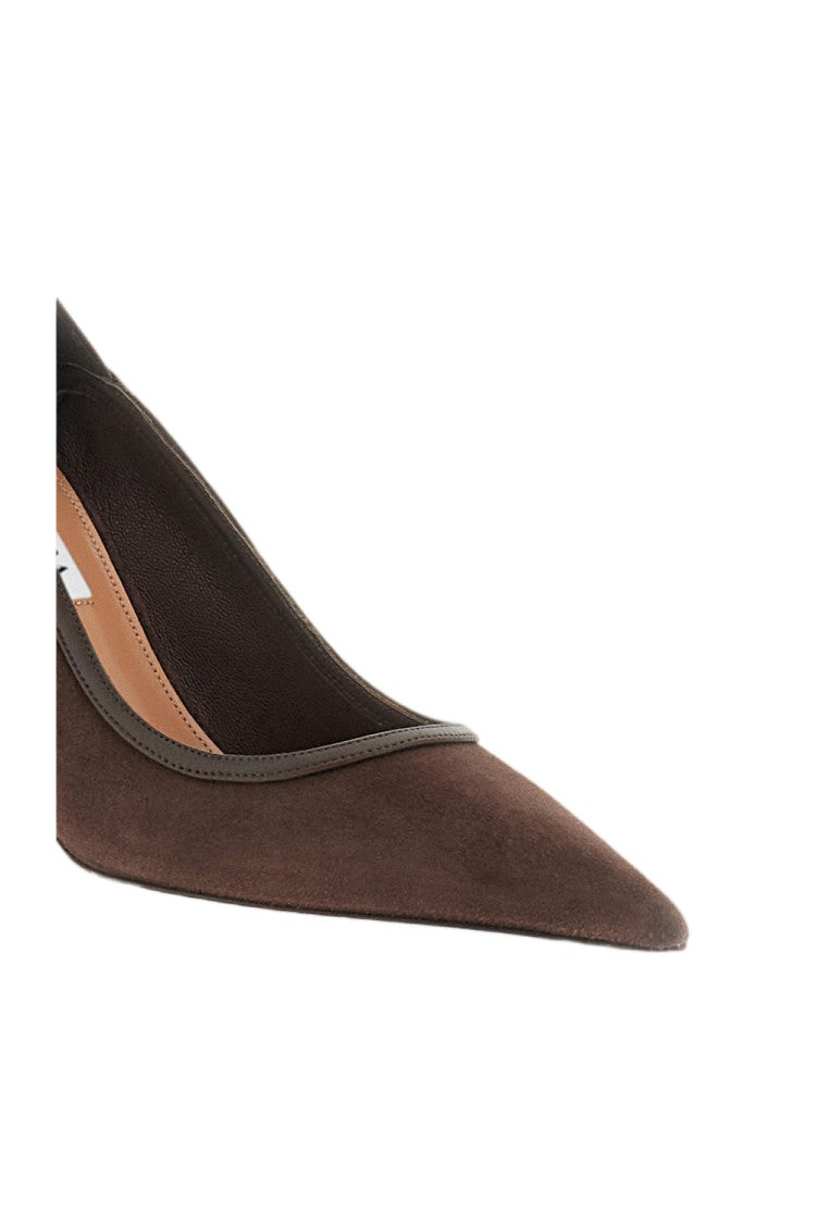 Aquazzura Brown Plush Pump 85 Suede Pumps