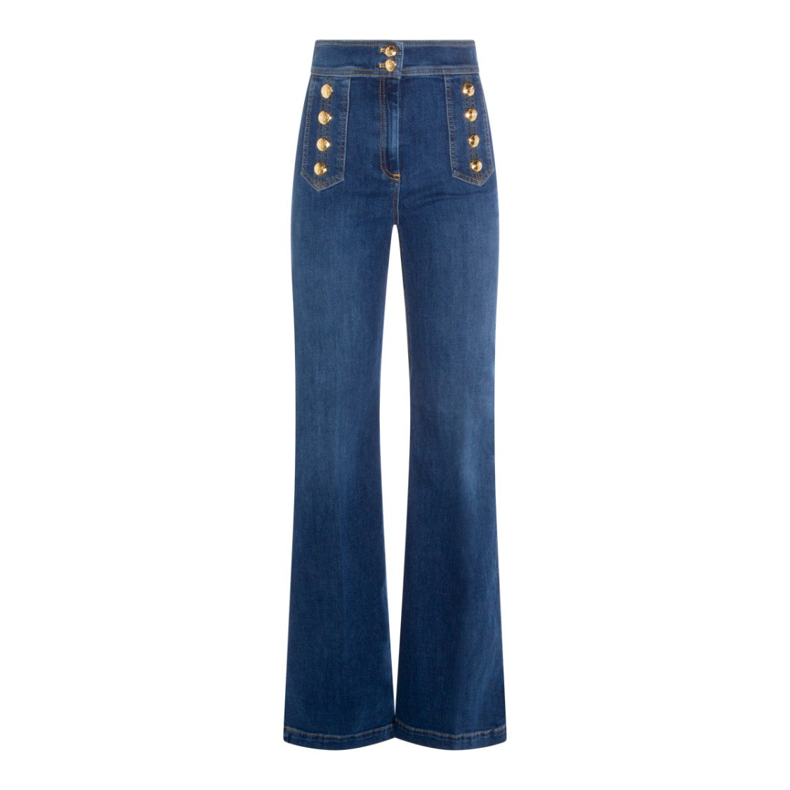 Elisabetta Franchi High-Waisted Flared Jeans