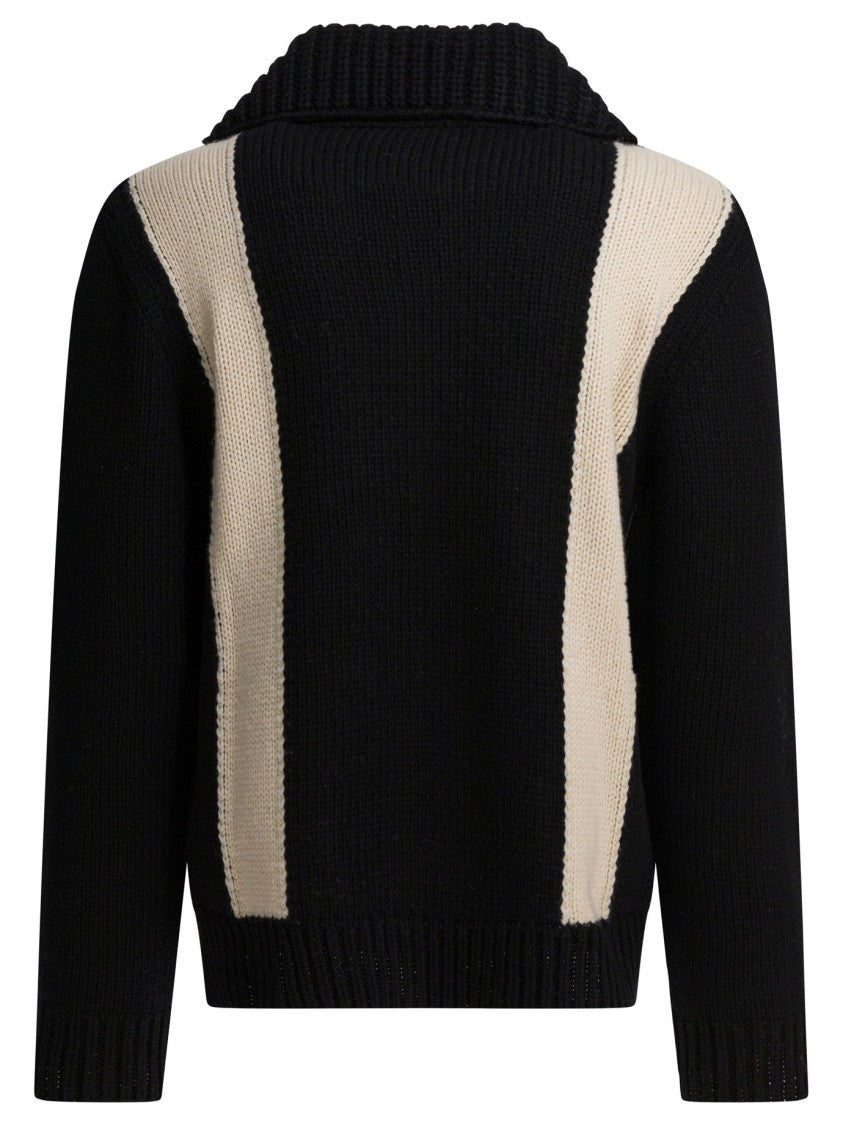 Valentino Cardigan With Inlaid V Logo