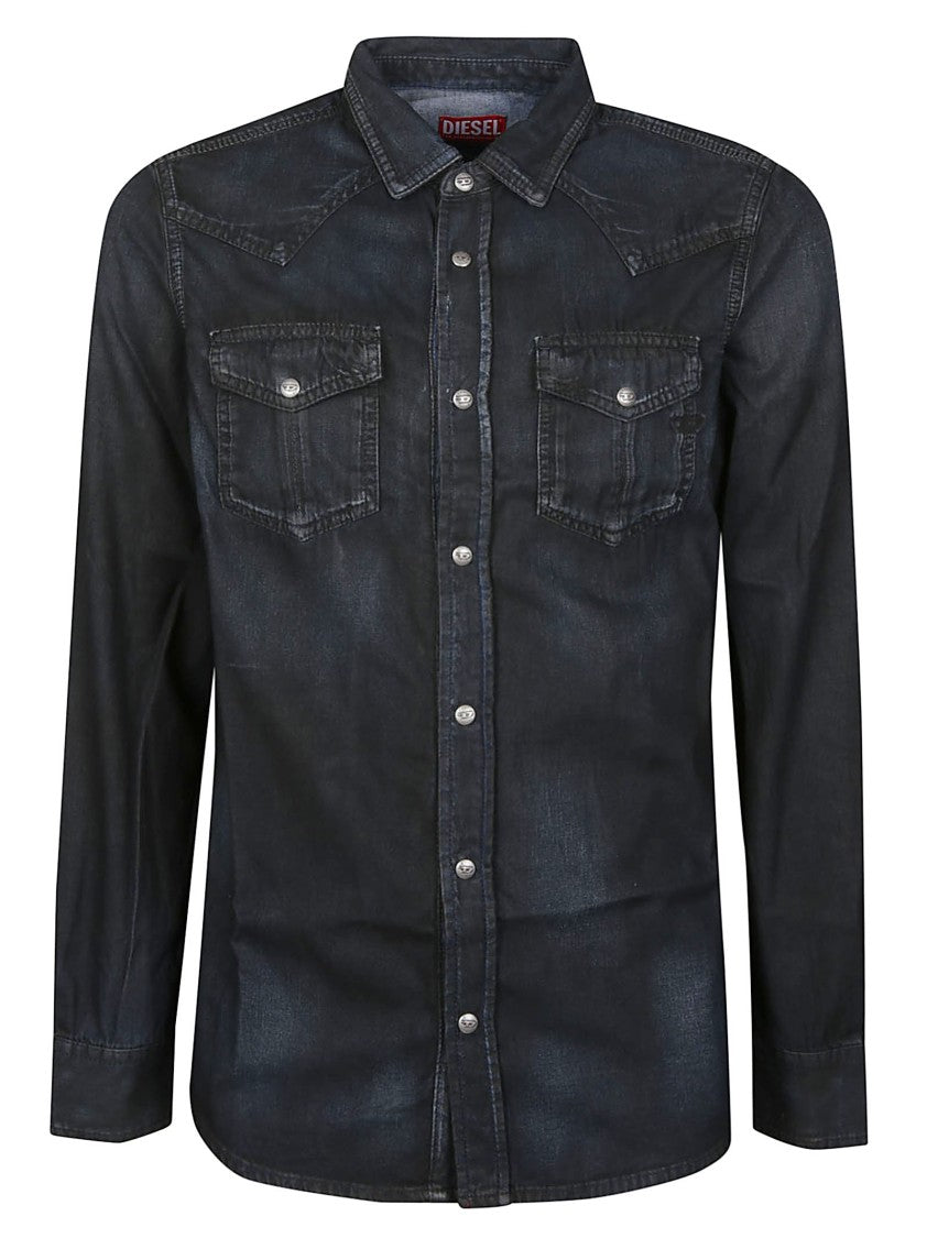 Diesel D-Vega Snap Button Cotton Shirt