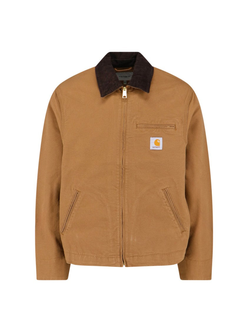 Carhartt Wip Brown Detroit Zip-Up Cotton Jacket