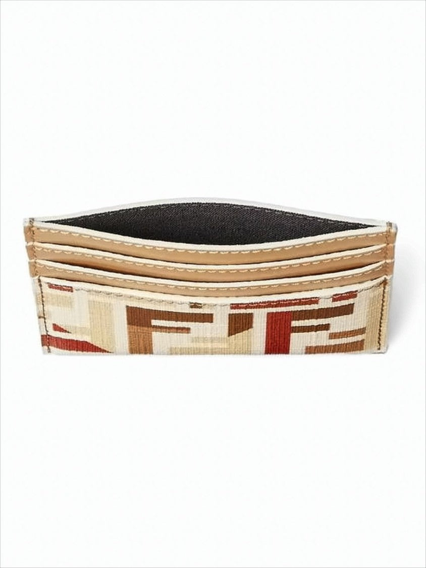 Fendi Geometric Pattern Card Wallet