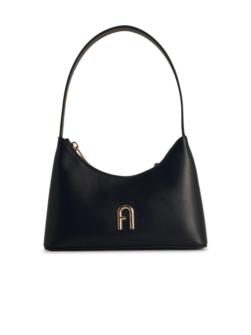 Furla 'Hobo Diamante' Black Leather Bag