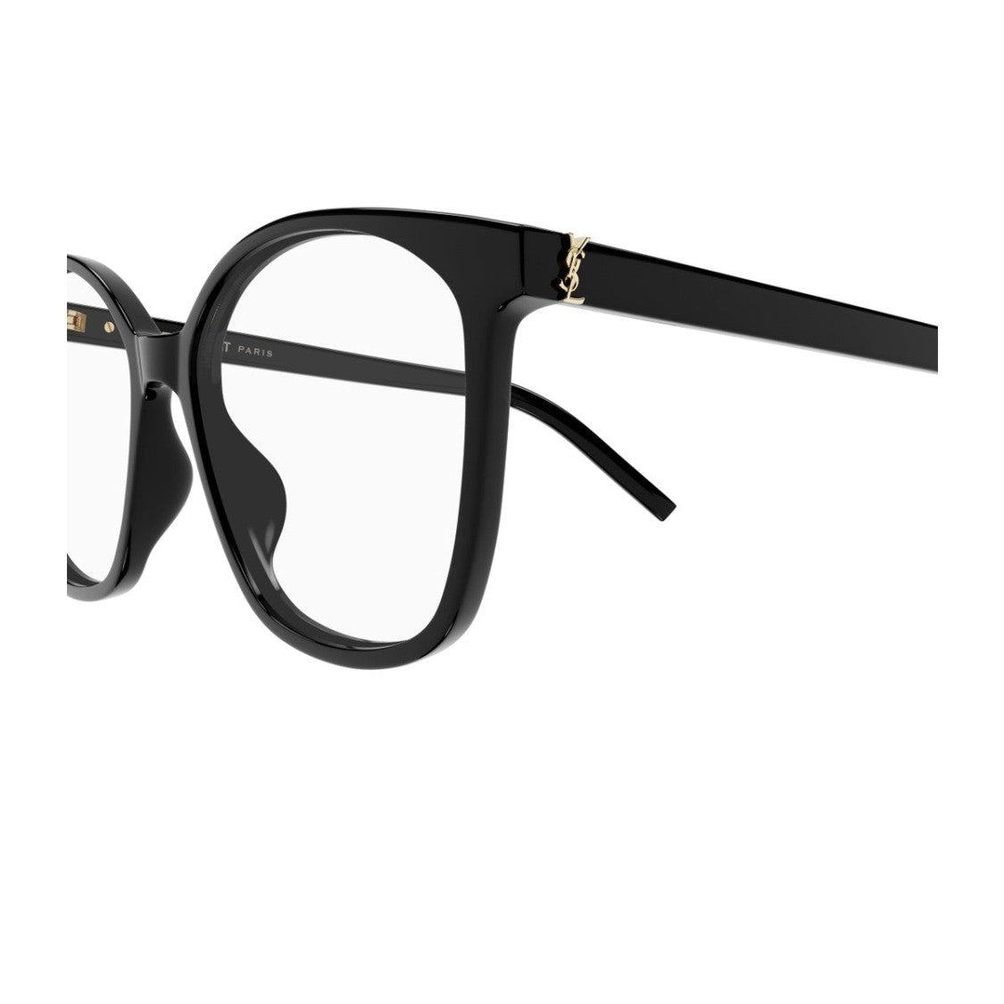 Saint Laurent Black Monogram Acetate Square Sunglasses