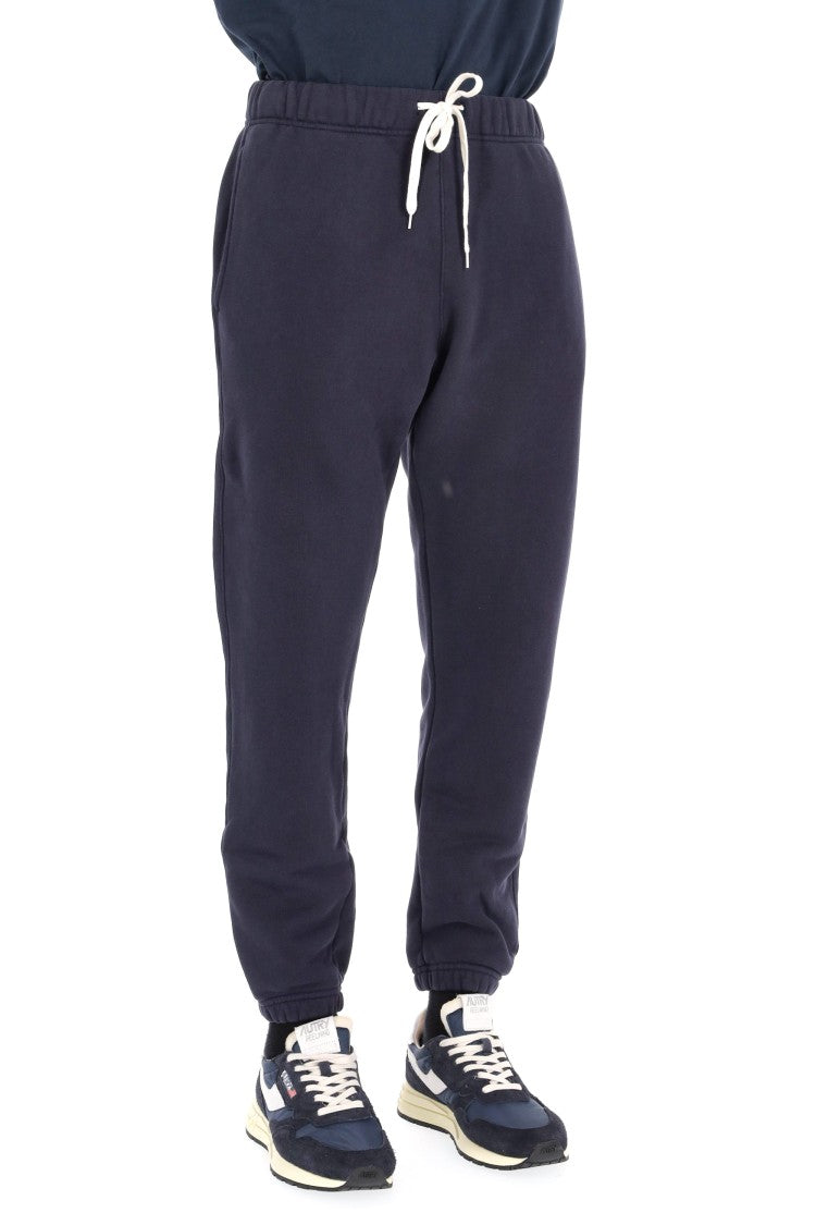 Autry Relaxed Fit Cotton Sweatpants With Adjustable Drawstring