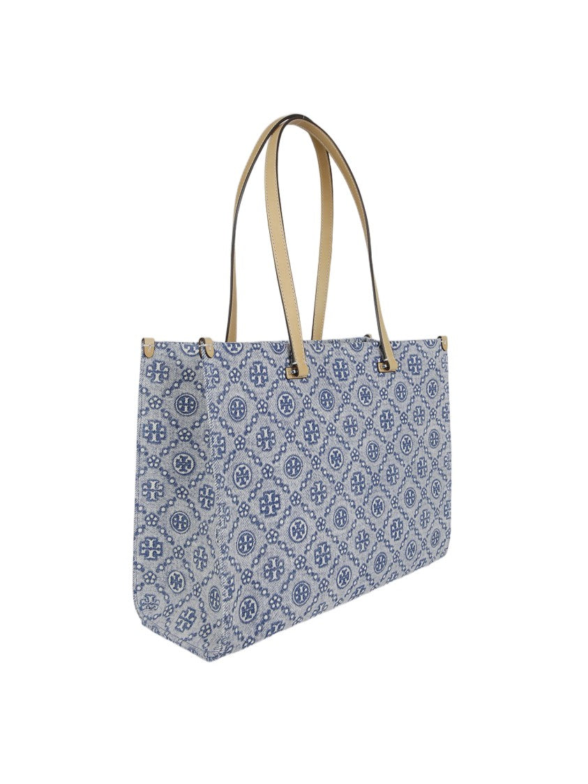 Tory Burch T Monogram Denim Tote