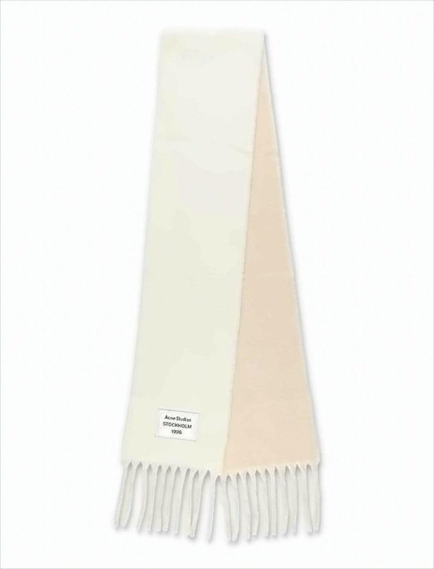 Acne Studios Bi-Color Alpaca Scarf With Fringed Ends