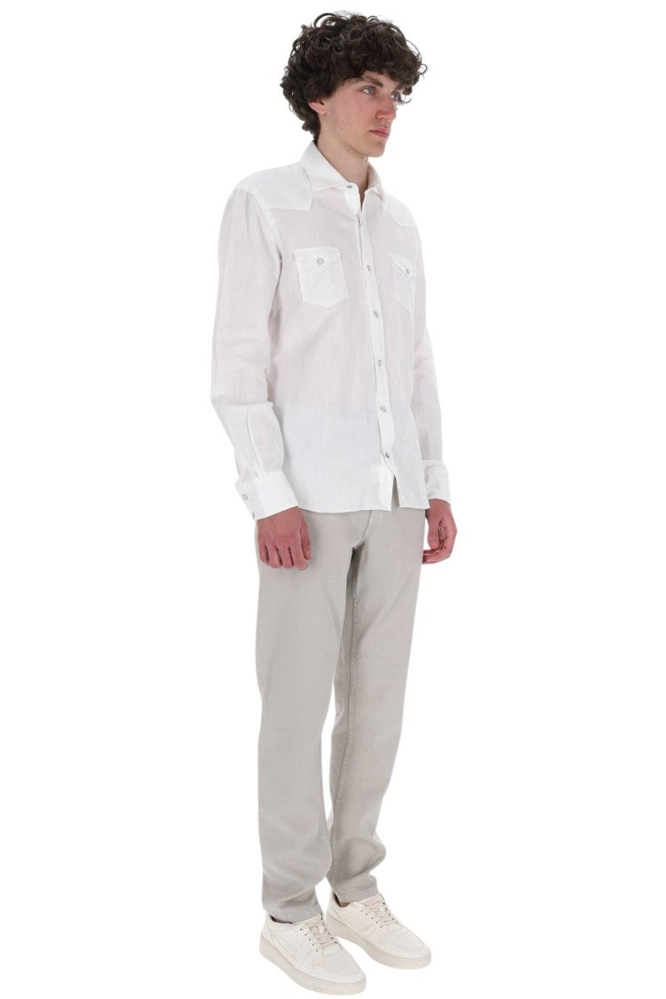Barba Dandylife Texas Cotton-Linen Casual Shirt