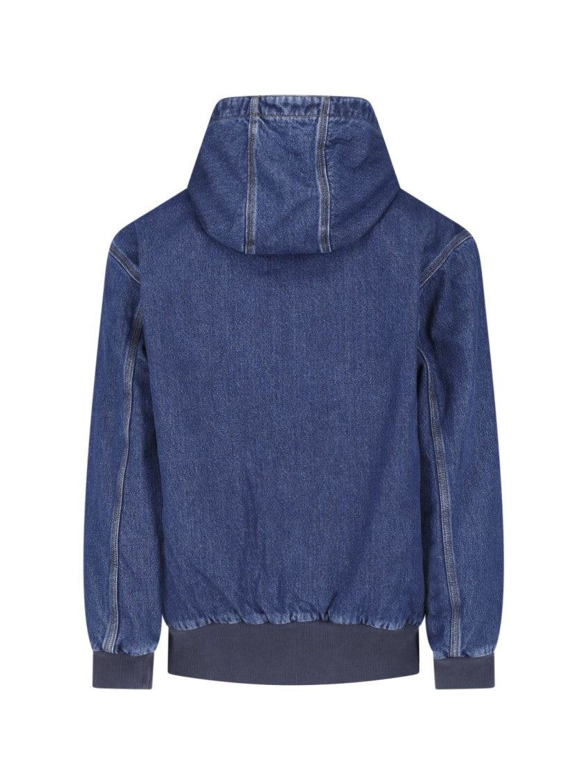 Carhartt Wip Blue Og Active Cotton Denim Hooded Jacket