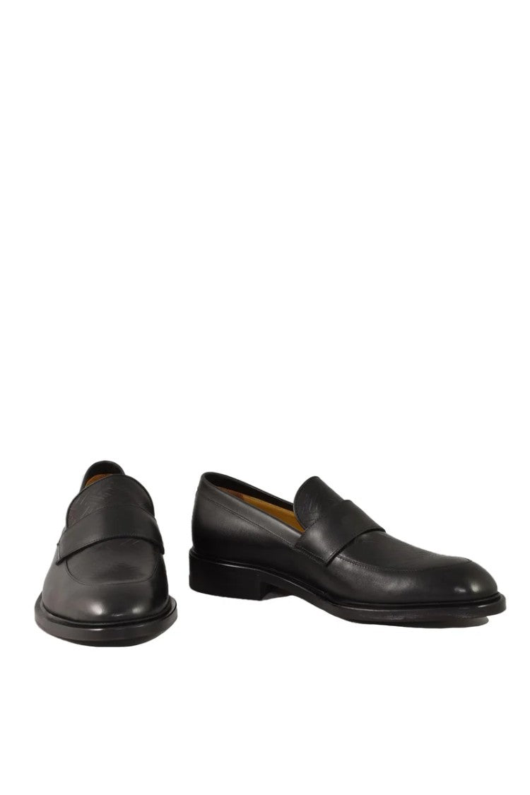 Testoni Bologna 1929 Bologna 1929 Black Leather Loafers
