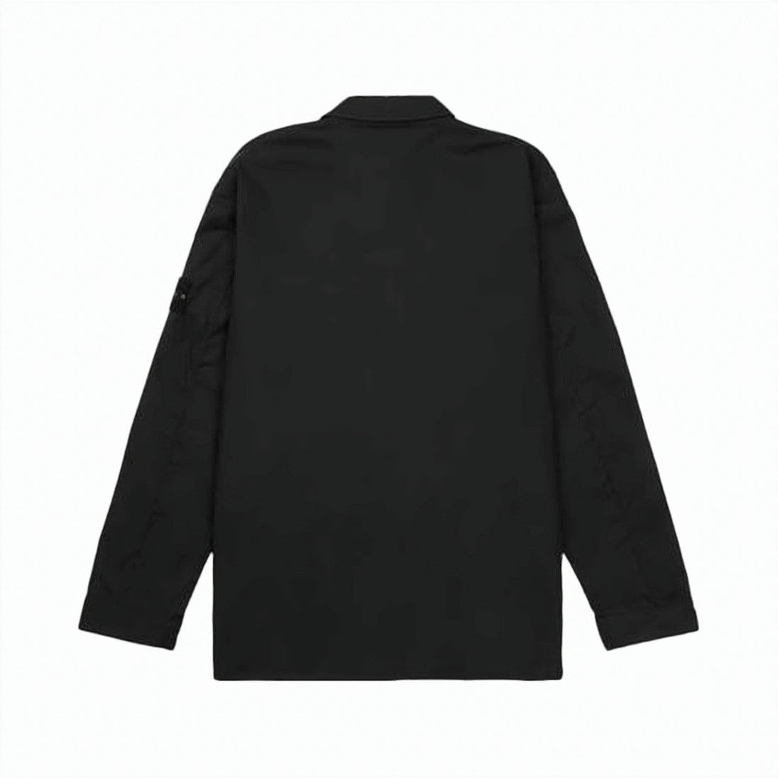 Stone Island Long-Sleeve Black Cotton Shirt