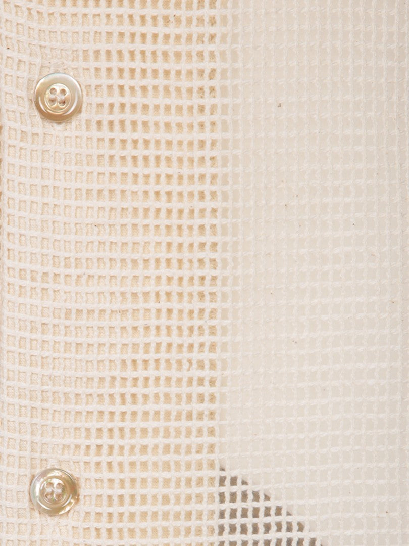 Séfr Textured Cotton Short-Sleeve Shirt With Classic Collar