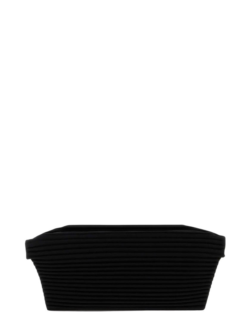 Homme Plissé Issey Miyake Pleated Texture Slim Belt Bag With Adjustable Strap