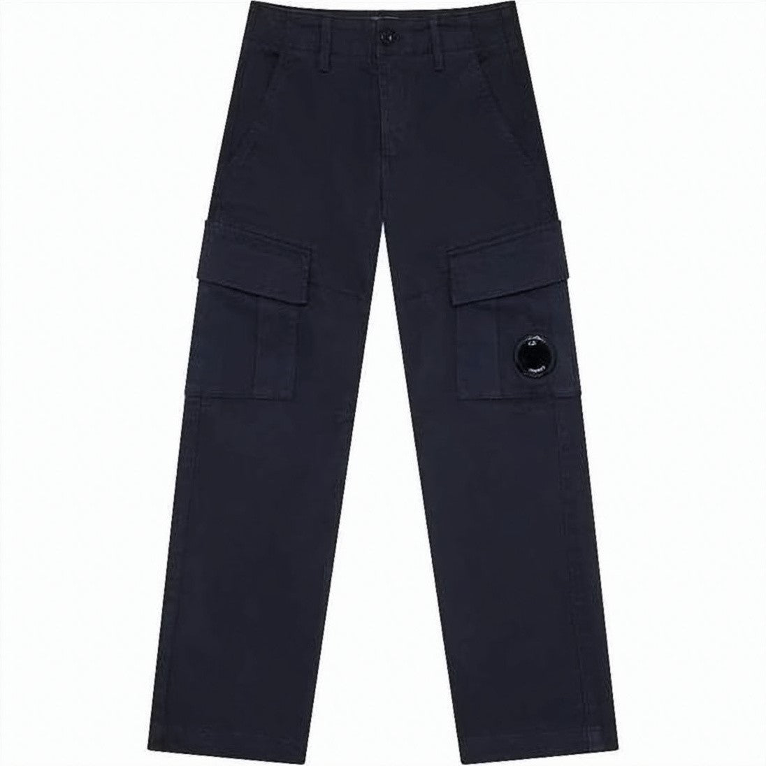 C.P. Company Structured Black Straight-Leg Cargo Pants