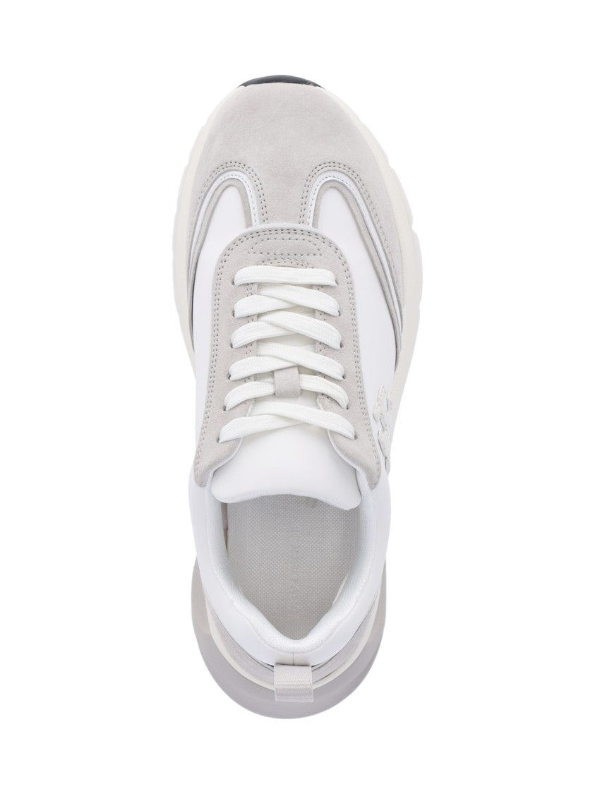 Tory Burch White Leather 'Good Luck' Sneakers – White