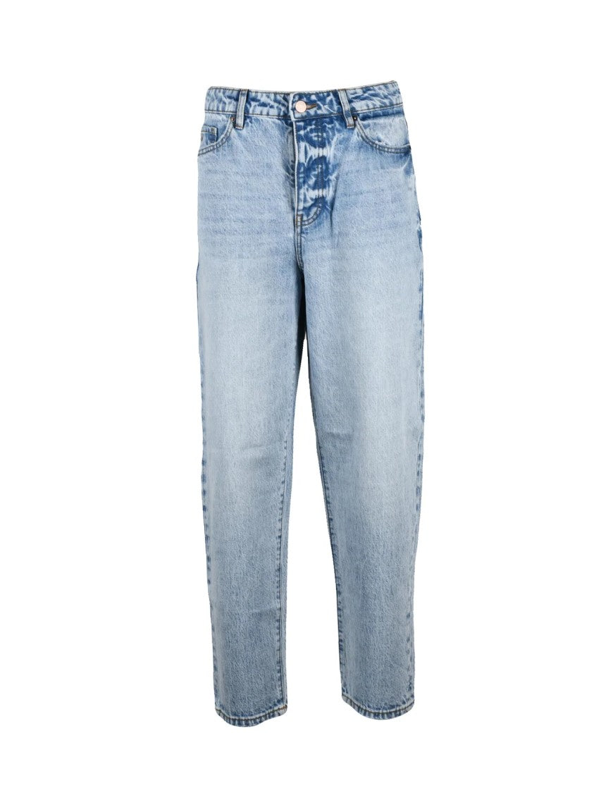 Armani Exchange Carrot Fit Light Blue Jeans With Five-Pocket Styling