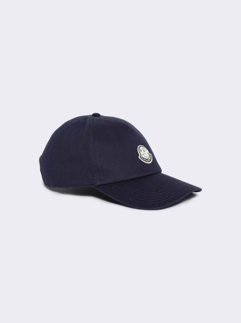 Moncler Dual Logo Blue Night Baseball Cap