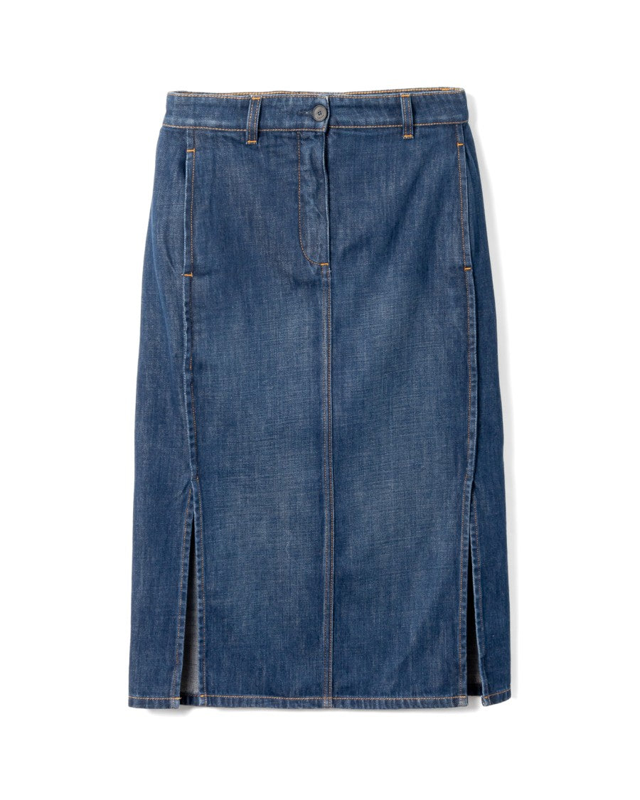 Lanvin Mid-Length Denim Skirt