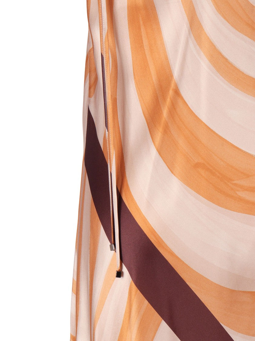 Antonelli Firenze Abstract Swirl Pattern Maxi Dress