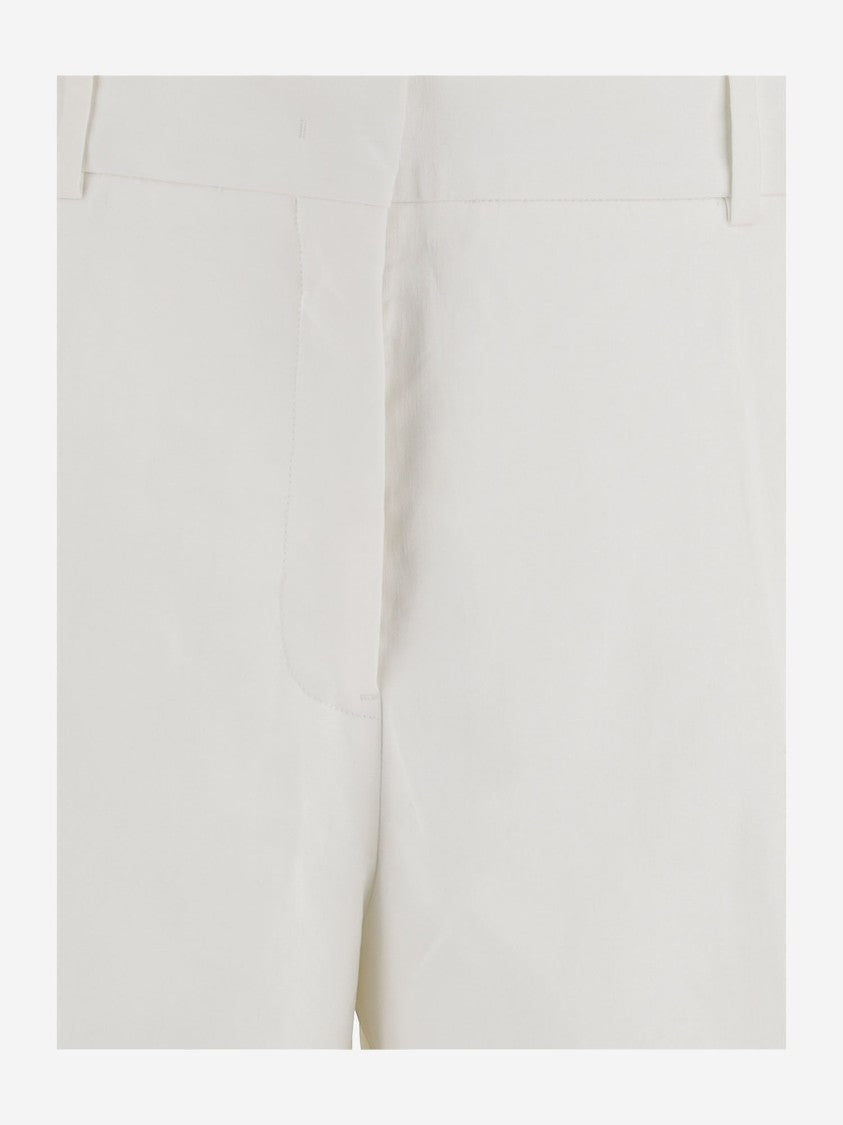 Jil Sander Tailored White Linen Pants