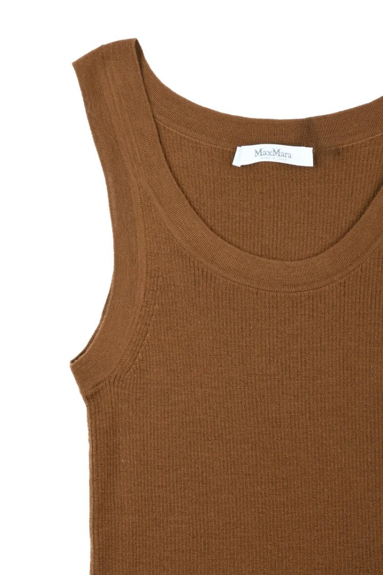 Max Mara Eliadi Virgin Wool Top - Brown