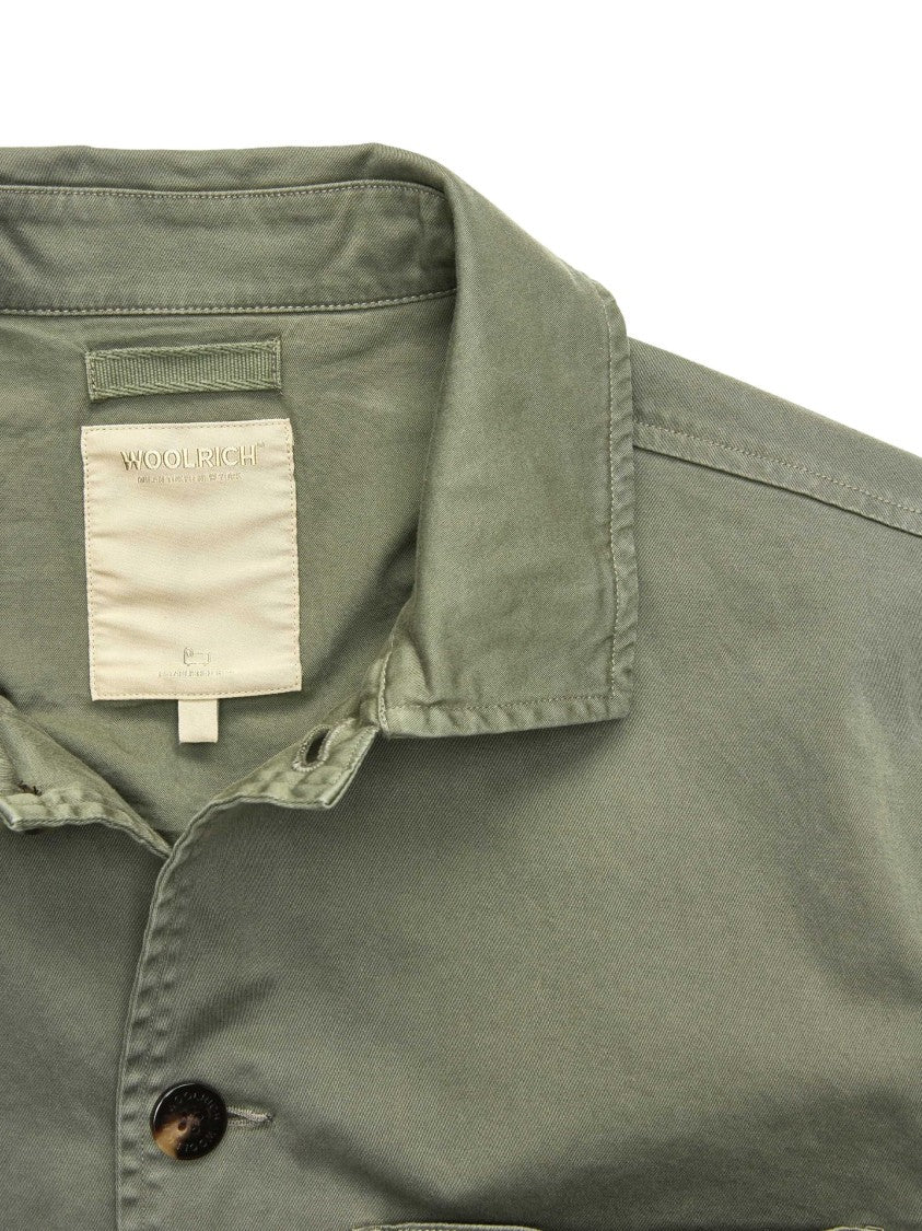 Woolrich Classic Olive Green Buttoned Chore Jacket