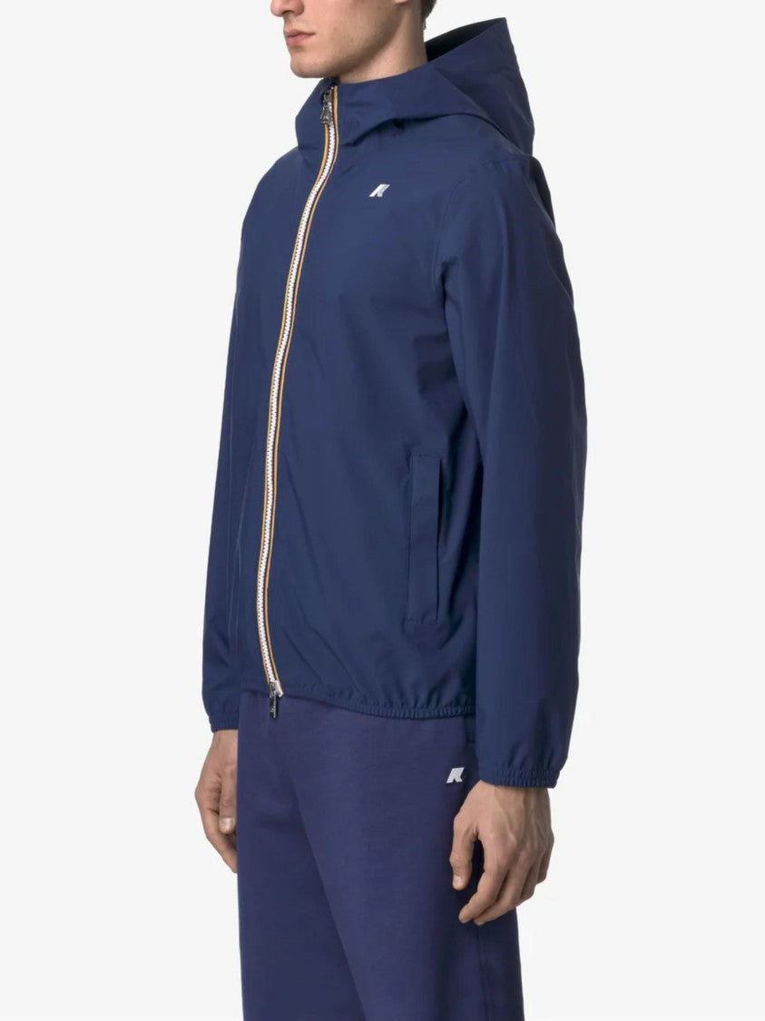 K-Way Blue Stretch Dot Zip Jacket