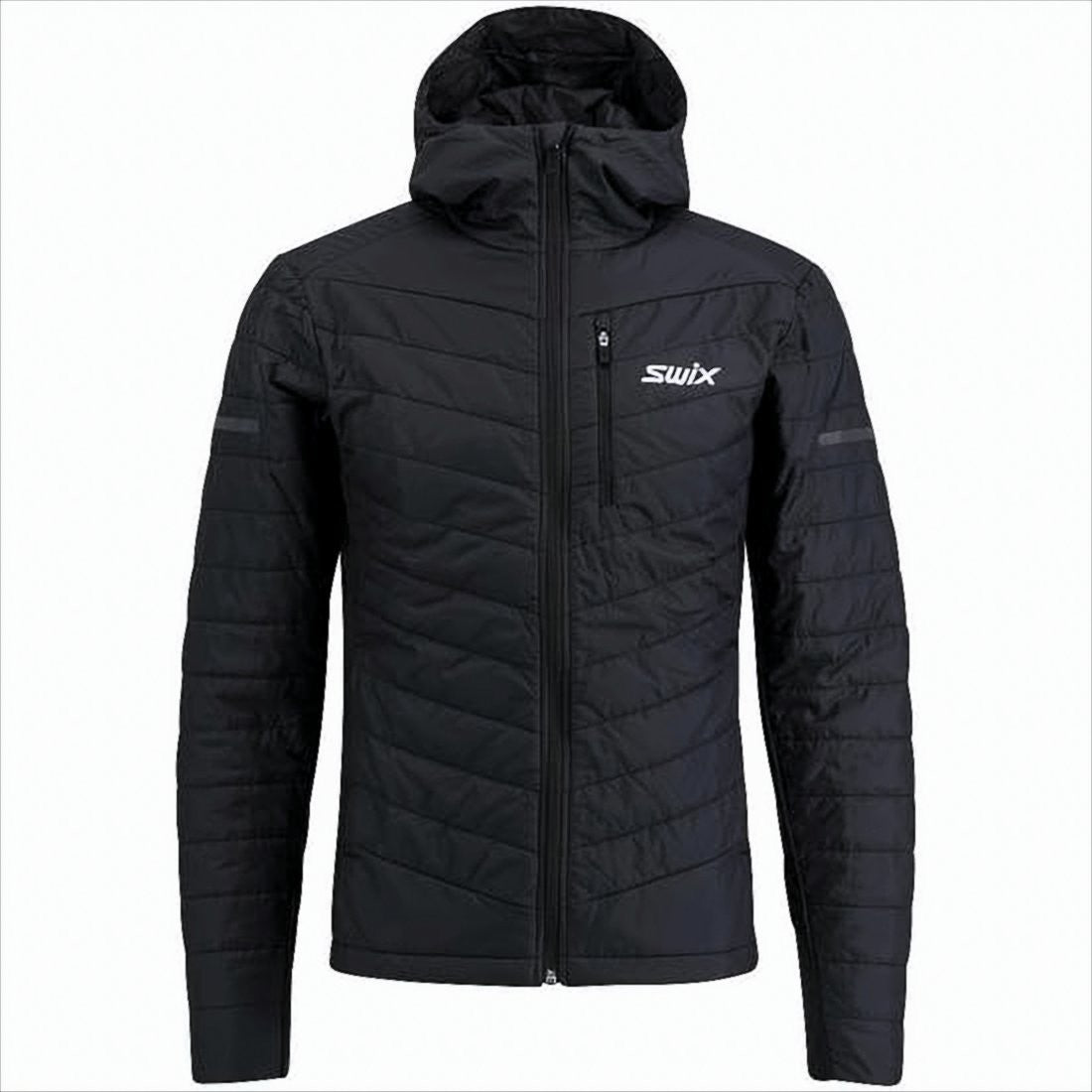 Swix Quilted Black Jacket With Chevron Stitching